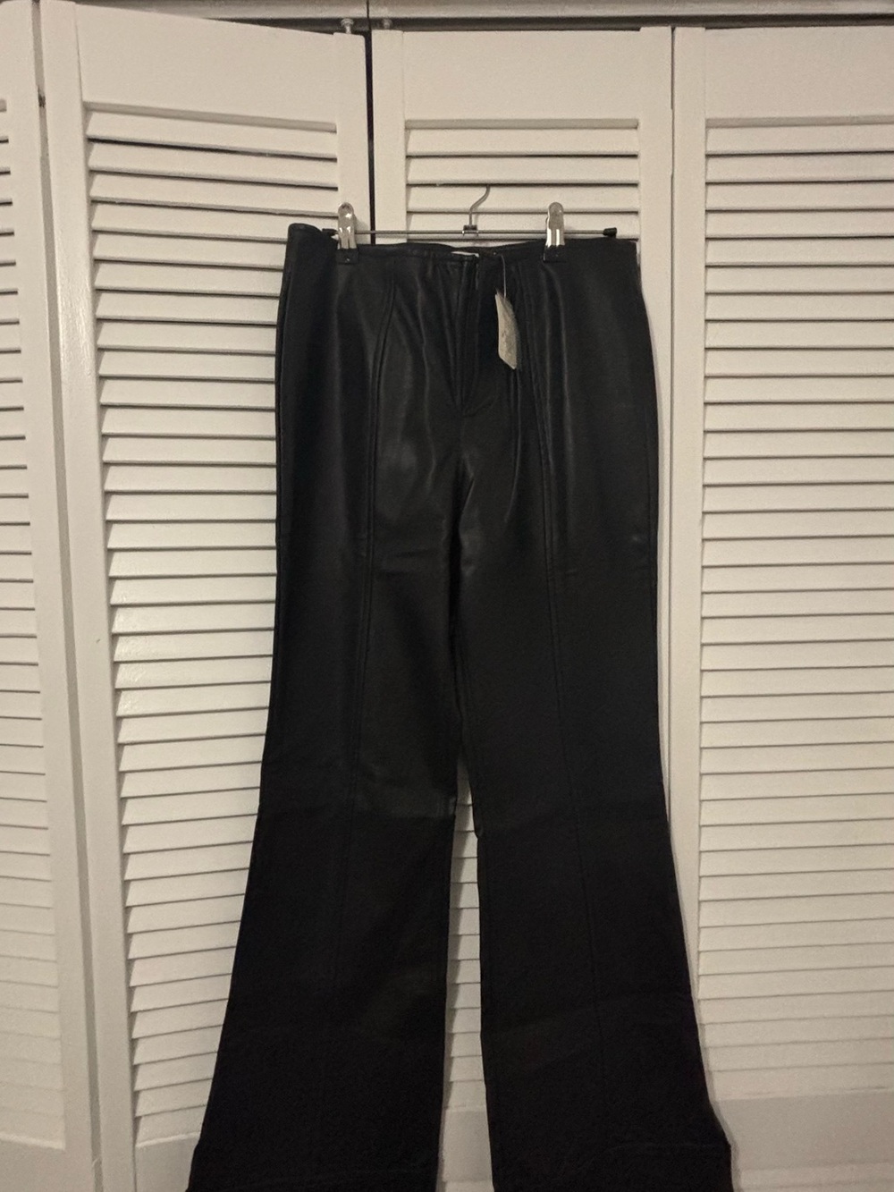 We The Free Black Faux Leather High-Rise Pants